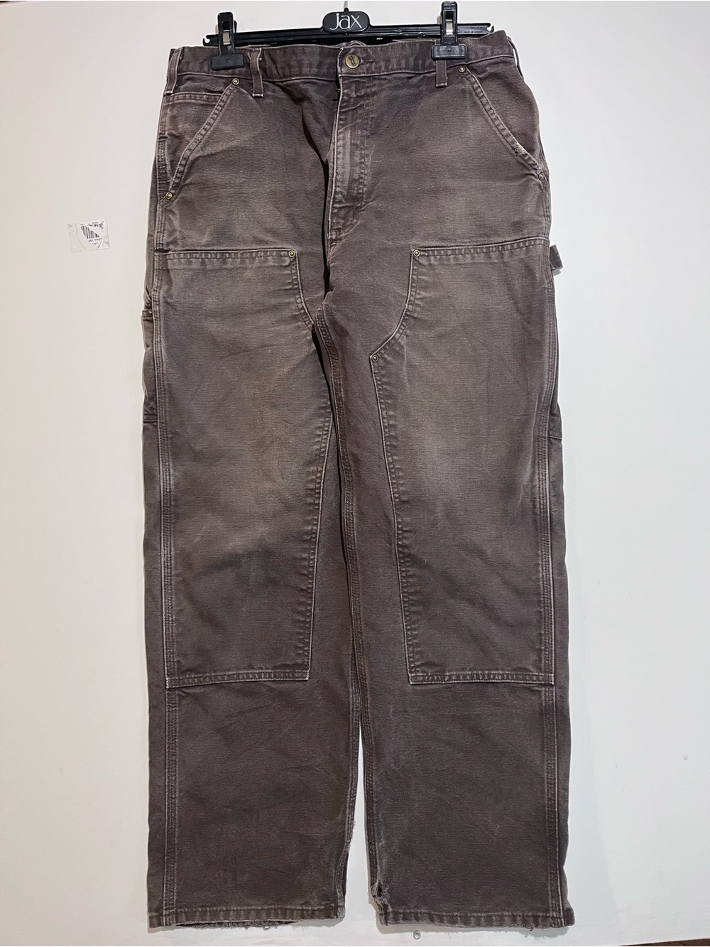 Carhartt men’s double knee Pants faded Brown Sz 36x32